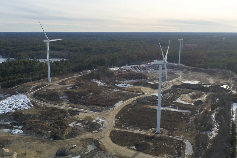 commercial wind turbine installation